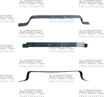 Conjunto de muelle y soporte para transmisión Fuller de camiones Kenworth, vistas superior y lateral