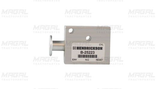 Válvula de reinicio automático Hendrickson modelo VS-25223, componente neumático con botón cilíndrico